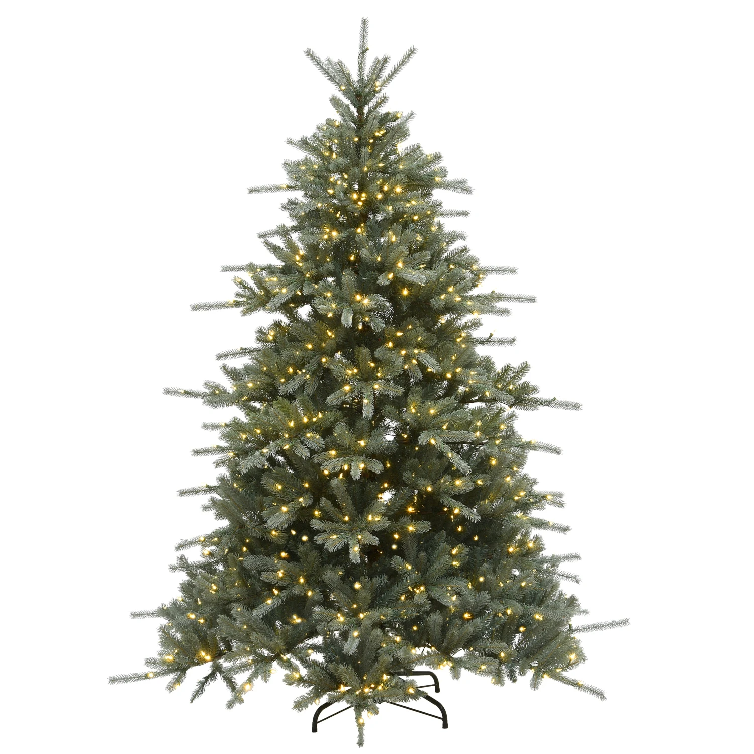 National Tree Company Pre-Lit 'Feel Real' Artificial Christmas Tree, Ponderosa Fir, Blue, Dual Color LED Lights, Includes Stand, 7.5 Feet 1 National Tree Company Pre-Lit 'Feel Real' Artificial Christmas Tree, Ponderosa Fir, Blue, Dual Color LED Lights, Includes Stand, 7.5 Feet