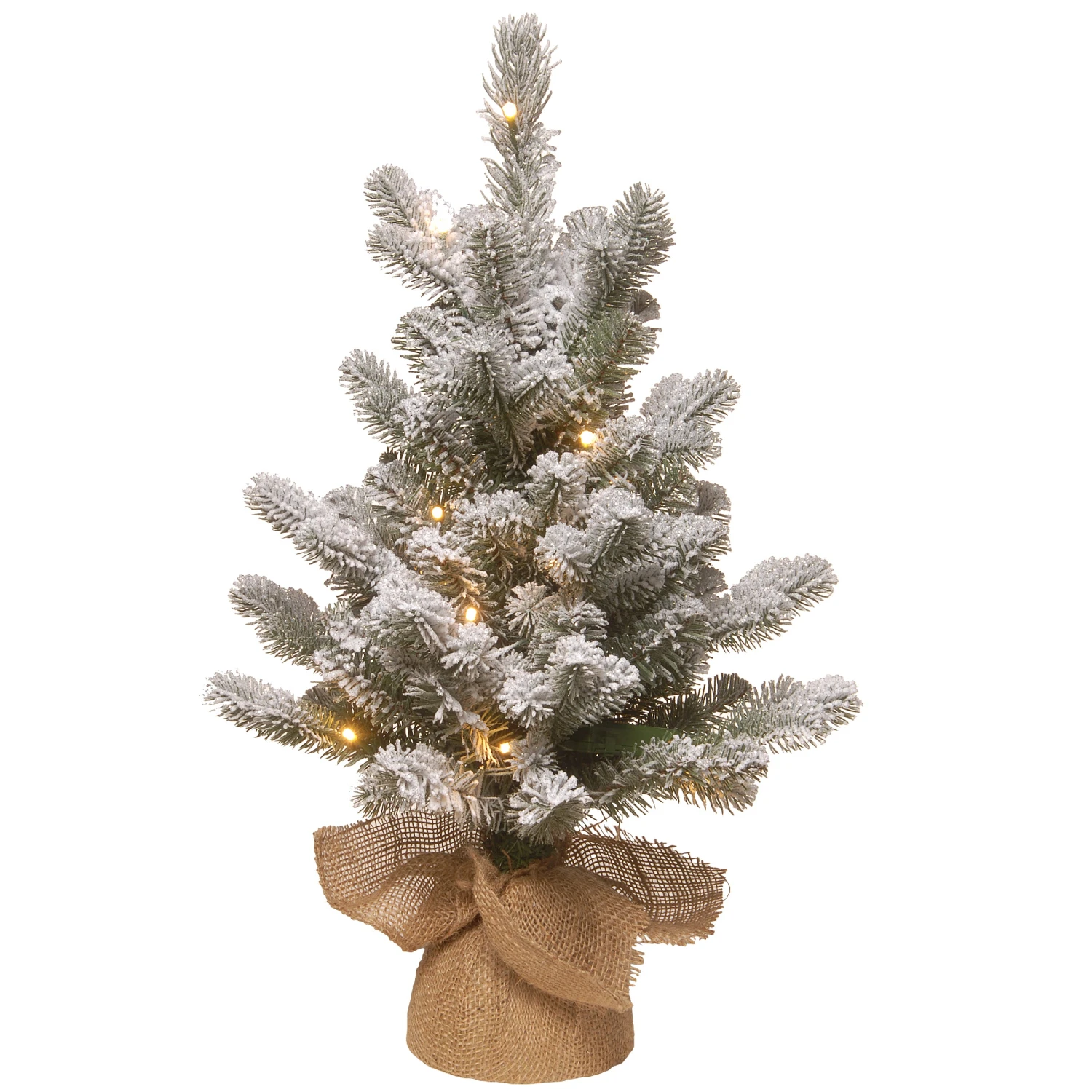 National Tree Company Pre-Lit Artificial Christmas Tree, Green, Snowy Sheffield Spruce, White LED Lights, Includes Cloth Bag Base, Battery Operated, 24 Inches 1 National Tree Company Pre-Lit Artificial Christmas Tree, Green, Snowy Sheffield Spruce, White LED Lights, Includes Cloth Bag Base, Battery Operated, 24 Inches