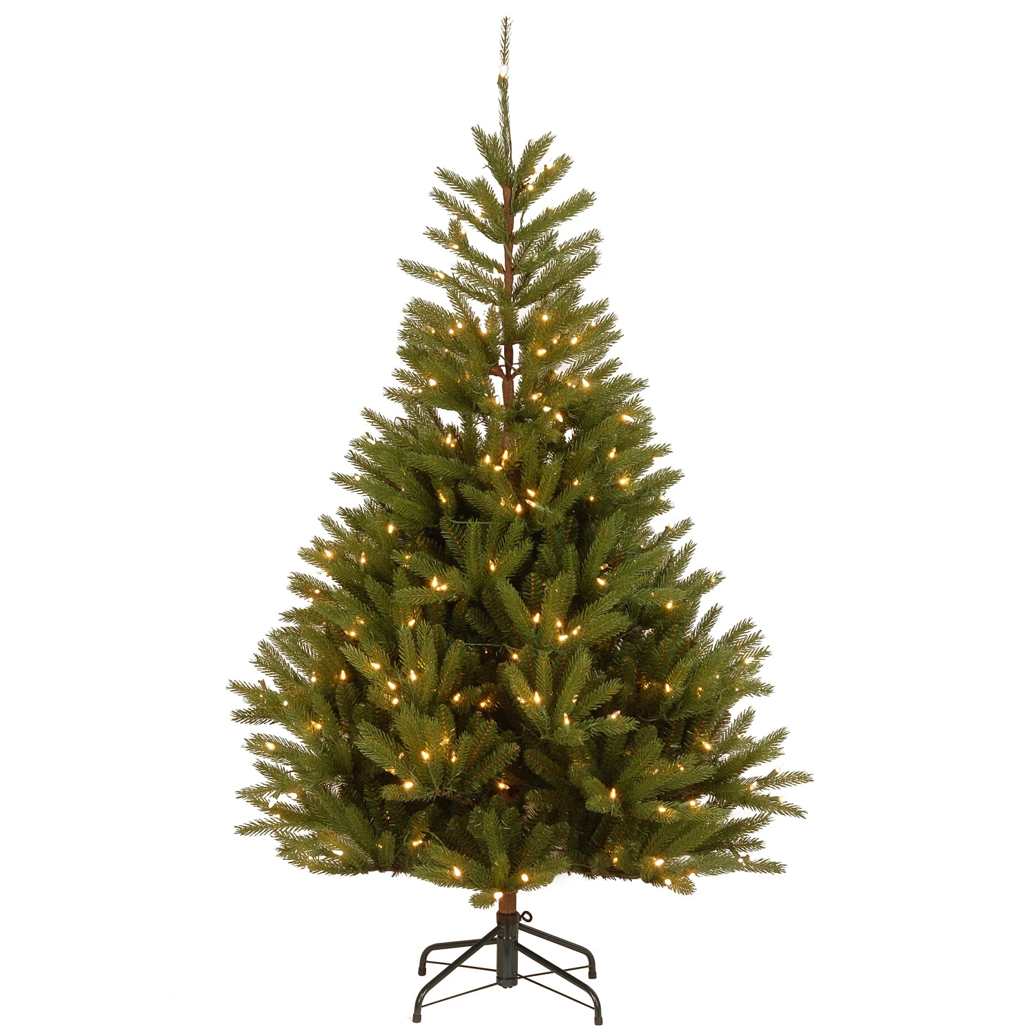 National Tree Company Pre-Lit 'Feel Real' Artificial Christmas Tree, Topeka Spruce, Green, White Lights, Includes Stand, 6.5 Feet 1 National Tree Company Pre-Lit 'Feel Real' Artificial Christmas Tree, Topeka Spruce, Green, White Lights, Includes Stand, 6.5 Feet