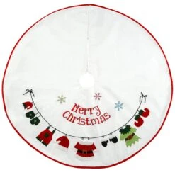 National Tree Company 48" White “Merry Christmas" Tree Skirt
