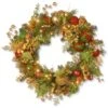 National Tree Company 30" Decorated Christmas Wreath With Battery Operated LED Lights
