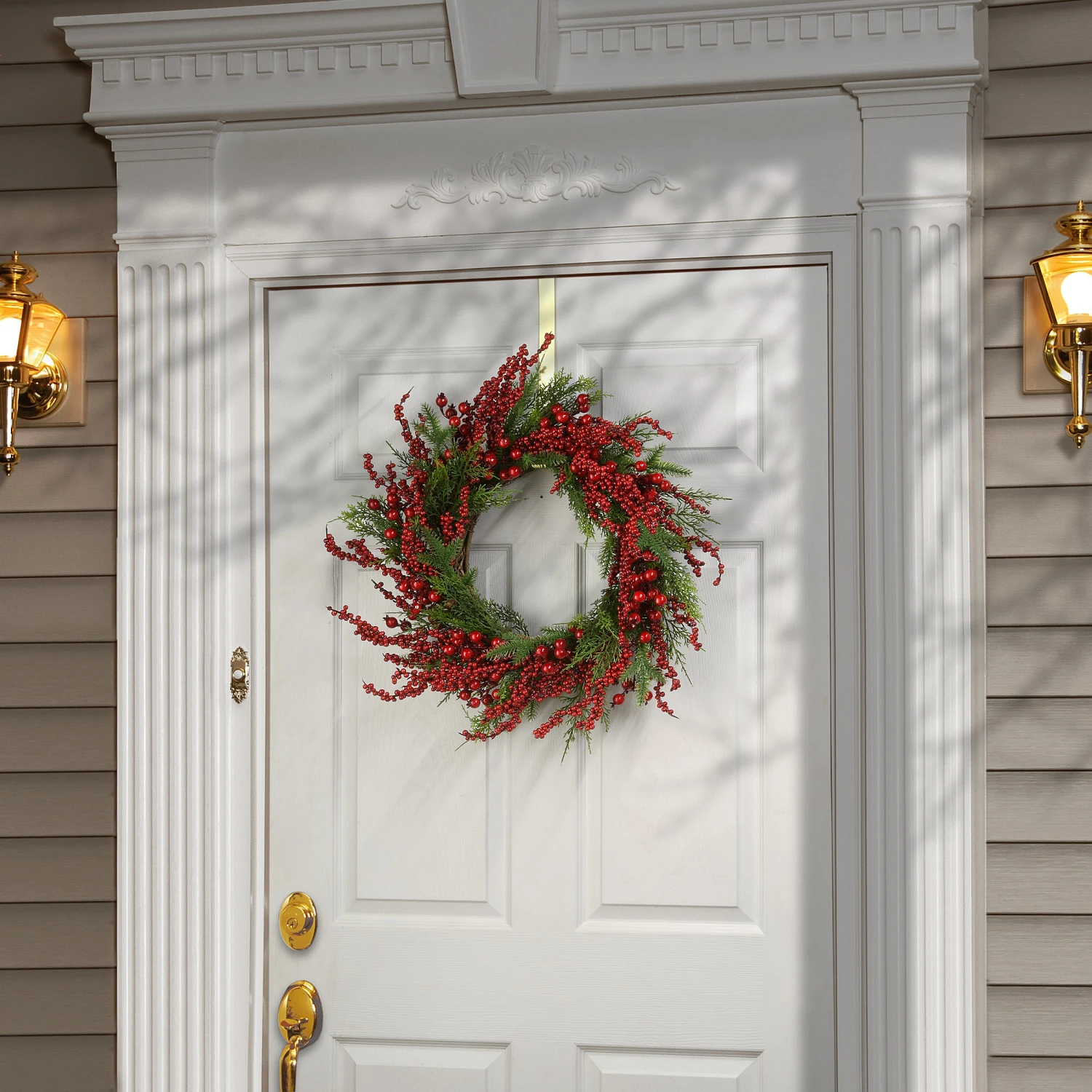 National Tree Company 24" Cedar And Berry Wreath 2 National Tree Company 24" Cedar And Berry Wreath - Image 2