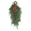 National Tree Company Mixed Pine Christmas Teardrop With Cypress Tips, Pinecones, 32 In