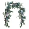 National Tree Company Artificial Garland Evergreen, Green, Decorated With Blue Ball Ornaments, Leafy Greens, Pine Cones, Christmas Collection, 6 Feet