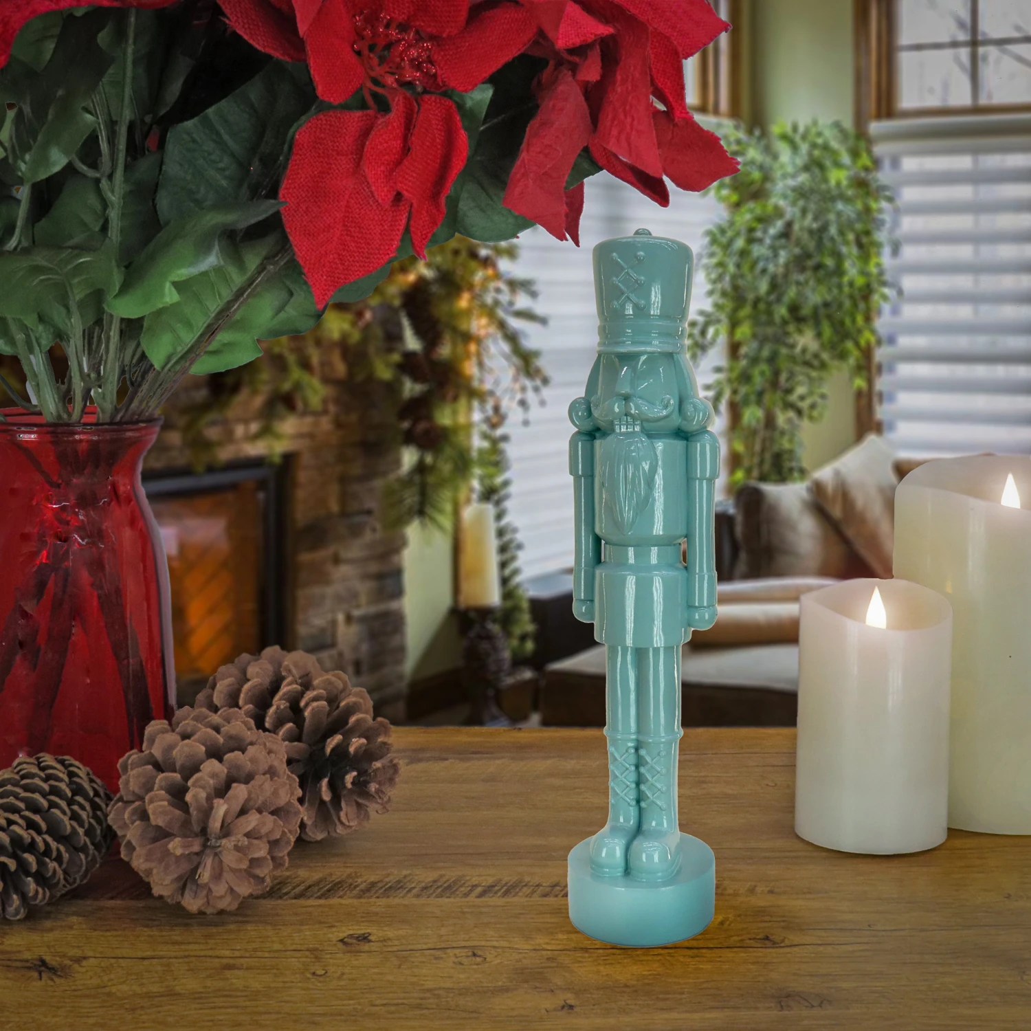 National Tree Company 12" HGTV Home Collection Nutcracker Christmas Decor, Icy Blue 2 National Tree Company 12" HGTV Home Collection Nutcracker Christmas Decor, Icy Blue - Image 2