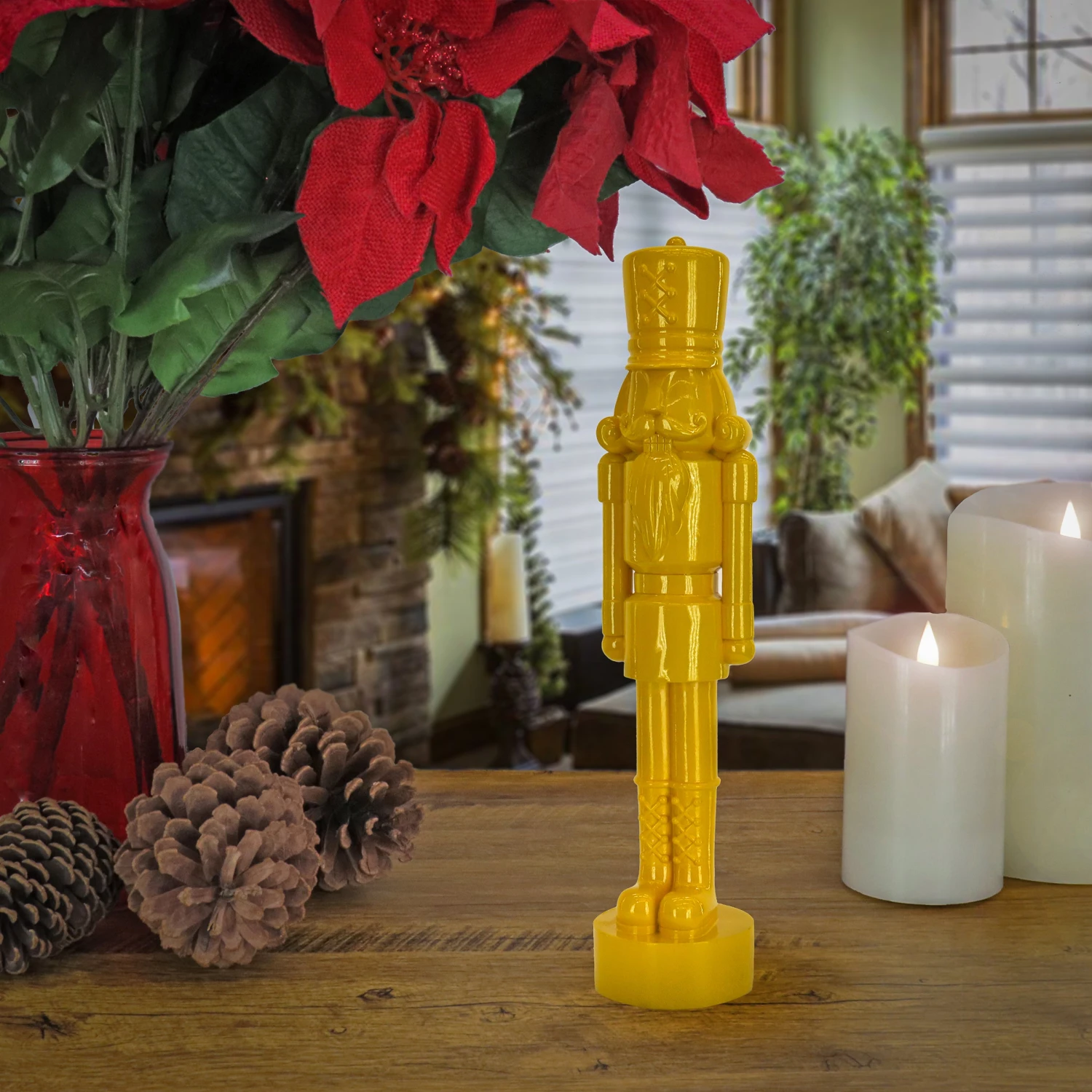 National Tree Company 12" HGTV Home Collection Nutcracker Christmas Decor, Yellow 2 National Tree Company 12" HGTV Home Collection Nutcracker Christmas Decor, Yellow - Image 2