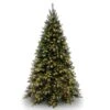 National Tree Company Pre-Lit Artificial Medium Christmas Tree, Green, Tiffany Fir, White Lights, Includes Stand, 9 Feet