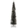 National Tree Company Artificial Christmas Tree, Black Tinsel, Includes Stand, 7 Feet