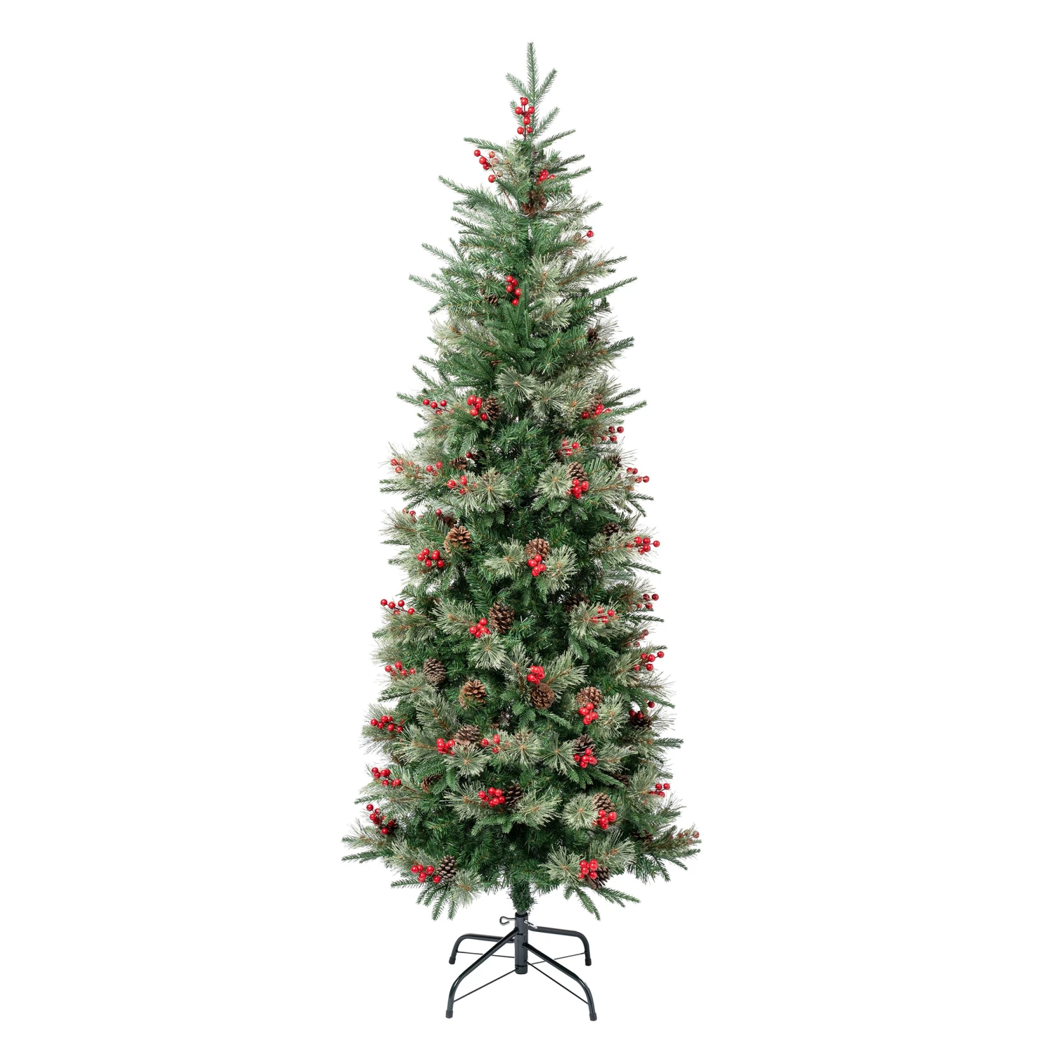 National Tree Company First Traditions Virginia Blue Pine Slim Christmas Tree With Hinged Branches, 6 Ft 1 National Tree Company First Traditions Virginia Blue Pine Slim Christmas Tree With Hinged Branches, 6 Ft