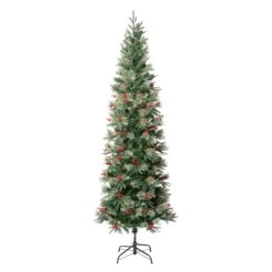National Tree Company First Traditions Virginia Blue Pine Slim Christmas Tree With Hinged Branches, 7.5ft